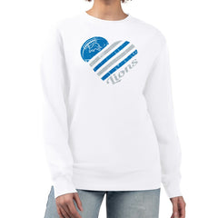 Detroit Lions G-III 4Her by Carl Banks Women's Heart Graphic Fleece Pullover Sweatshirt - White online