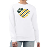 Green Bay Packers G-III 4Her by Carl Banks Women's Heart Graphic Fleece Pullover Sweatshirt - White outlet