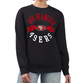 San Francisco 49ers G-III 4Her by Carl Banks Women's Large Team Graphic Fleece Pullover Sweatshirt - Black cheap