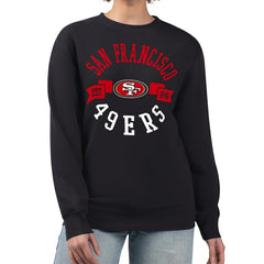 San Francisco 49ers G-III 4Her by Carl Banks Women's Large Team Graphic Fleece Pullover Sweatshirt - Black cheap