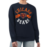 Chicago Bears G-III 4Her by Carl Banks Women's Large Team Graphic Fleece Pullover Sweatshirt - Navy discount