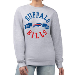Buffalo Bills G-III 4Her by Carl Banks Women's Large Team Graphic Fleece Pullover Sweatshirt - Heather Gray for sale