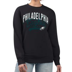 Philadelphia Eagles G-III 4Her by Carl Banks Women's Filigree Logo Graphic Fleece Pullover Sweatshirt - Black outlet