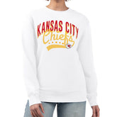 Kansas City Chiefs G-III 4Her by Carl Banks Women's Filigree Logo Graphic Fleece Pullover Sweatshirt - White discount
