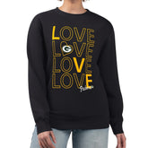Green Bay Packers G-III 4Her by Carl Banks Women's Lots of Love Graphic Fleece Pullover Sweatshirt - Black outlet