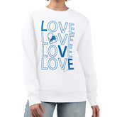 Detroit Lions G-III 4Her by Carl Banks Women's Lots of Love Graphic Fleece Pullover Sweatshirt - White for sale