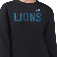 Detroit Lions G-III 4Her by Carl Banks Women's Dot Print Team Graphic Fleece Pullover Sweatshirt - Black cheap