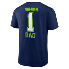 Seattle Seahawks Father's Day #1 Dad T-Shirt - College Navy sale