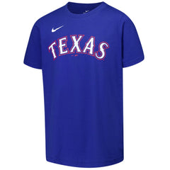 Evan Carter Texas Rangers Youth Name & Number T-Shirt - Royal | Nike