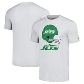 New York Jets Homage Unisex Big Helmet Tri-Blend T-Shirt - White on sale
