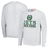 New York Jets Homage Unisex Crest Tri-Blend Crewneck Pullover Sweatshirt - White cheap