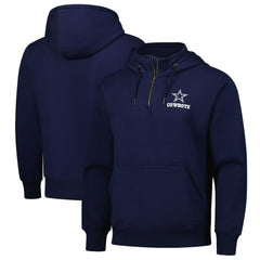 Dallas Cowboys Dunbrooke Unisex Defender Quarter-Zip Hoodie - Navy for sale