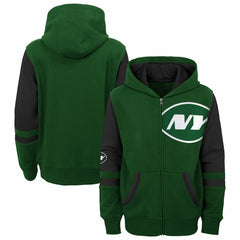 New York Jets Youth Stadium Color-Block Full-Zip Hoodie - Green online