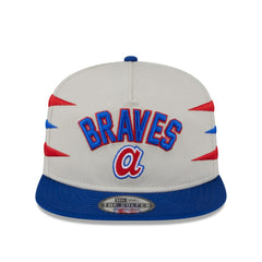 Atlanta Braves Iron Golfer Snapback Hat - Cream | New Era