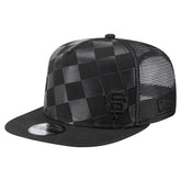 San Francisco Giants Score Check 9FIFTY A-Frame Trucker Snapback Hat - Black | New Era