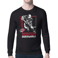 Carolina Hurricanes Starter Player Grid Long Sleeve T-Shirt Black