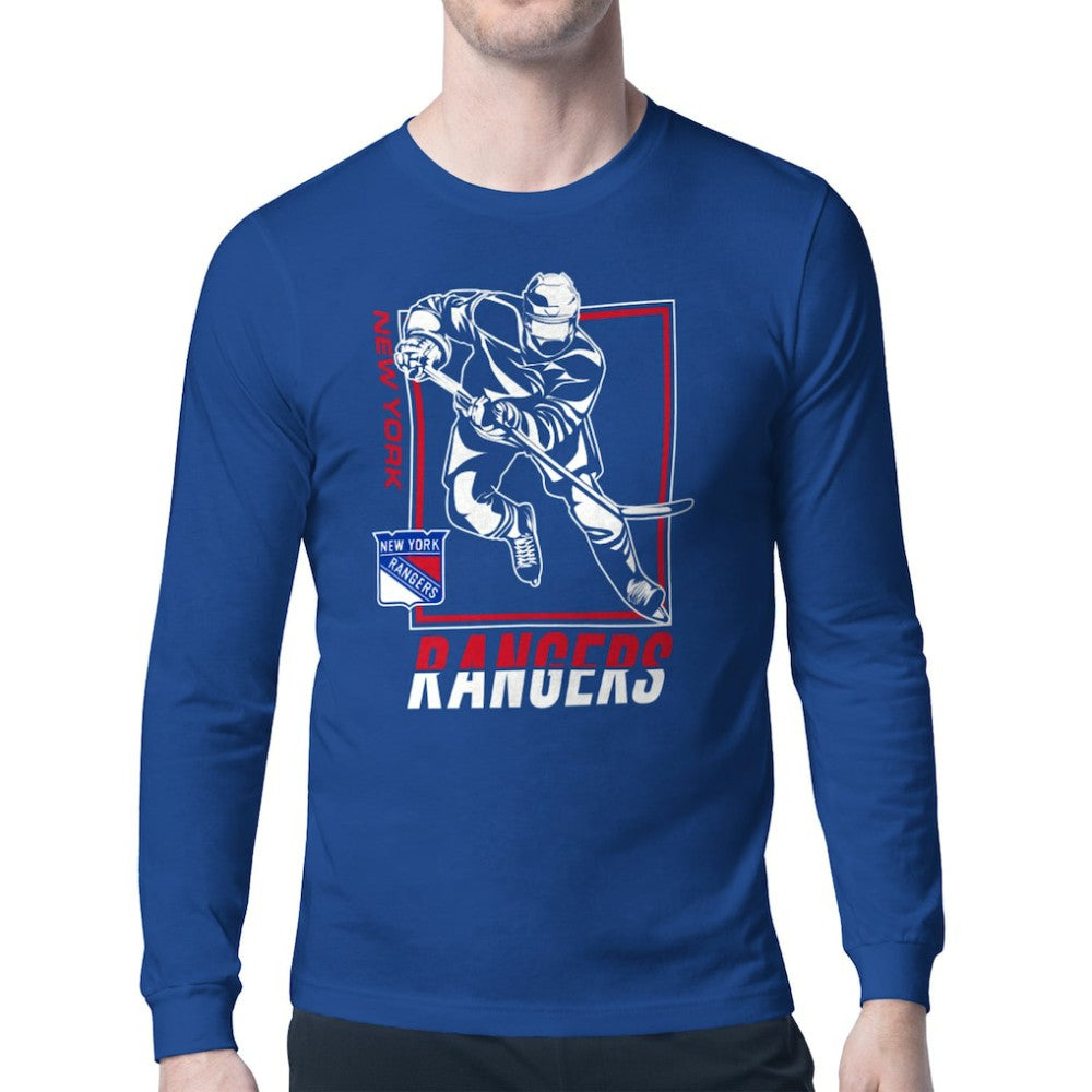 New York Rangers Starter Player Grid Long Sleeve T-Shirt Blue