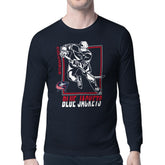 Columbus Blue Jackets Starter Player Grid Long Sleeve T-Shirt Navy