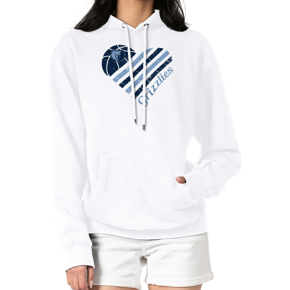 Memphis Grizzlies G-III 4Her by Carl Banks Women's Heart Pullover Hoodie - White outlet