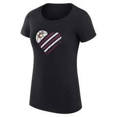Cleveland Cavaliers G-III 4Her by Carl Banks Women's Super-Slim Fit Lightweight Heart T-Shirt sale - Black cheap