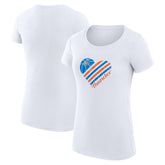 Oklahoma City Thunder G-III 4Her by Carl Banks Women's Super-Slim Fit Lightweight Heart T-Shirt - White discount