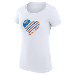 Oklahoma City Thunder G-III 4Her by Carl Banks Women's Super-Slim Fit Lightweight Heart T-Shirt - White discount