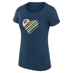Indiana Pacers G-III 4Her by Carl Banks Women's Super-Slim Fit Lightweight Heart T-Shirt - Navy sale