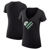 Boston Celtics G-III 4Her by Carl Banks Women's Super-Slim Fit Lightweight Heart V-Neck T-Shirt - Black discount