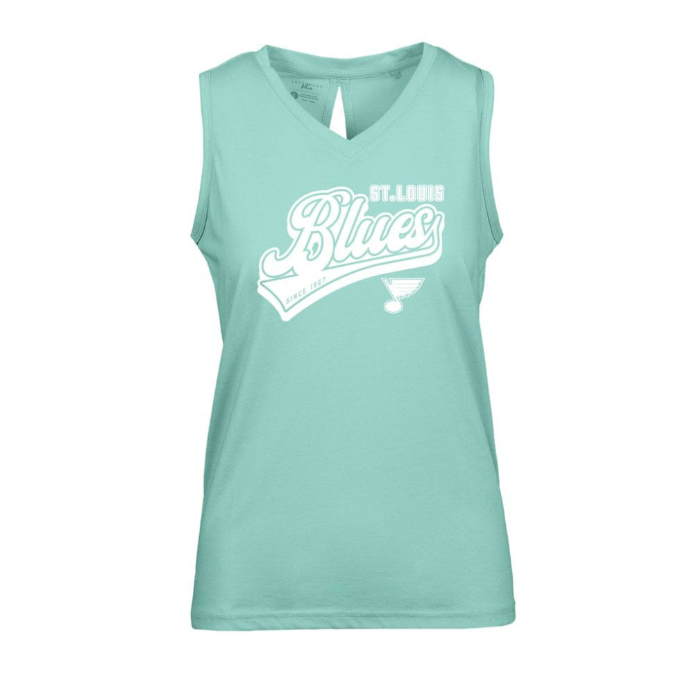 St. Louis Blues Levelwear Women's Paisley Sweep V-Neck Tank Top Mint
