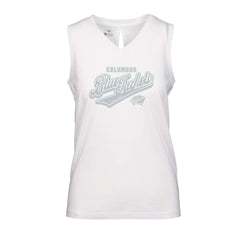 Columbus Blue Jackets Levelwear Women's Paisley Sweep V-Neck Tank Top White