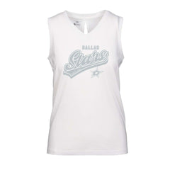 Dallas Stars Levelwear Women's Paisley Sweep V-Neck Tank Top White