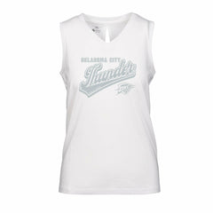 Oklahoma City Thunder Levelwear Women's Paisley Sweep V-Neck Tank Top - White for sale
