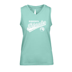 Minnesota Timberwolves Levelwear Women's Paisley Sweep V-Neck Tank Top - Mint on sale