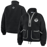 Los Angeles Kings WEAR by Erin Andrews Women's Polar Fleece Half-Zip Jacket Black