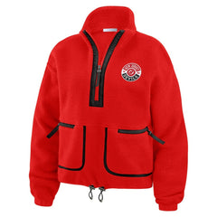 New Jersey Devils WEAR by Erin Andrews Women's Polar Fleece Half-Zip Jacket Red