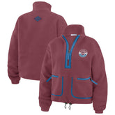 Colorado Avalanche WEAR by Erin Andrews Women's Polar Fleece Half-Zip Jacket Burgundy