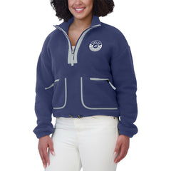 Tampa Bay Lightning WEAR by Erin Andrews Women's Polar Fleece Half-Zip Jacket Blue