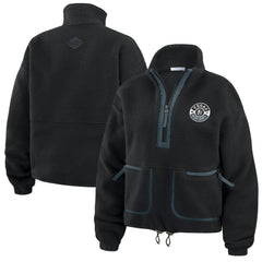 Vegas Golden Knights WEAR by Erin Andrews Women's Polar Fleece Half-Zip Jacket Black
