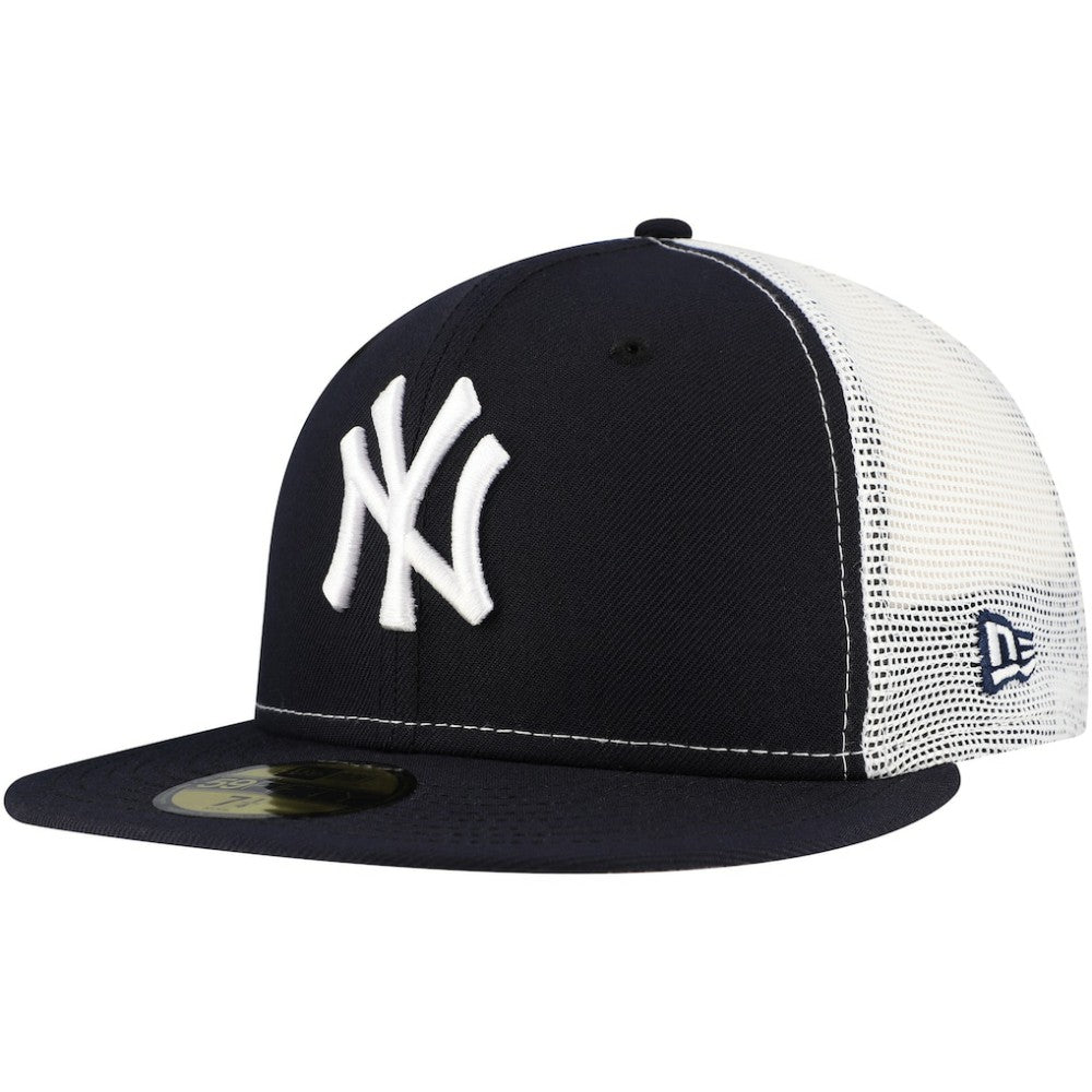 New York Yankees Team Color 59FIFTY Trucker Fitted Hat - Navy | New Era