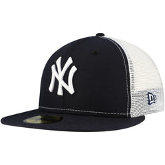 New York Yankees Team Color 59FIFTY Trucker Fitted Hat - Navy | New Era