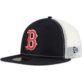 Boston Red Sox Team Color 59FIFTY Trucker Fitted Hat - Navy | New Era