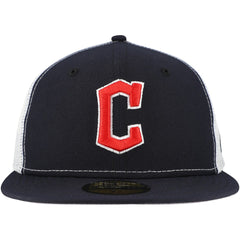 Cleveland Guardians Team Color 59FIFTY Trucker Fitted Hat - Navy | New Era