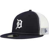 Detroit Tigers Team Color 59FIFTY Trucker Fitted Hat - Navy | New Era