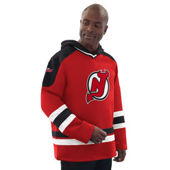 New Jersey Devils Starter Hockey Pullover Hoodie Red/Black