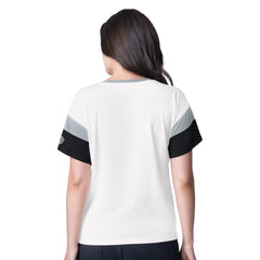 Los Angeles Kings G-III 4Her by Carl Banks Women's Rink Oversized Rhinestone V-Neck T-Shirt White