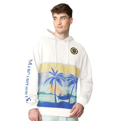 Boston Bruins Margaritaville Island Dream Peached Pullover Hoodie Cream