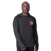 New Jersey Devils MSX by Michael Strahan Fast Track Raglan Long Sleeve Hoodie T-Shirt Black