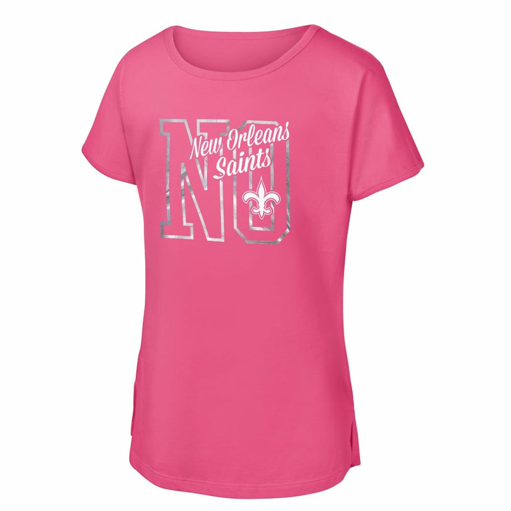 New Orleans Saints Girls Youth Signal Caller Dolman T-Shirt - Pink discount