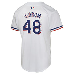 Jacob deGrom Texas Rangers Youth Home Game Player Jersey - White | Nike