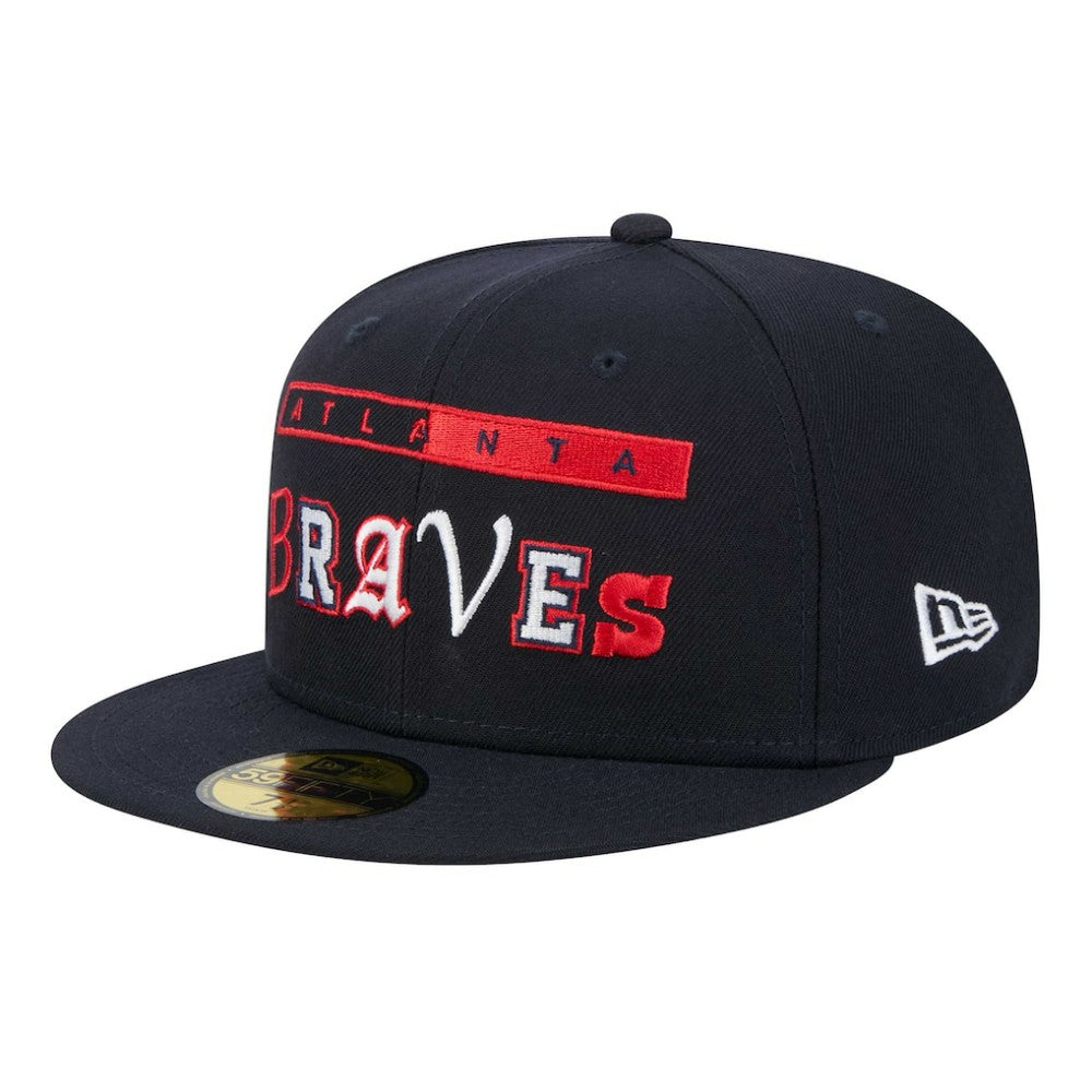 Atlanta Braves Ransom 59FIFTY Fitted Hat - Navy | New Era